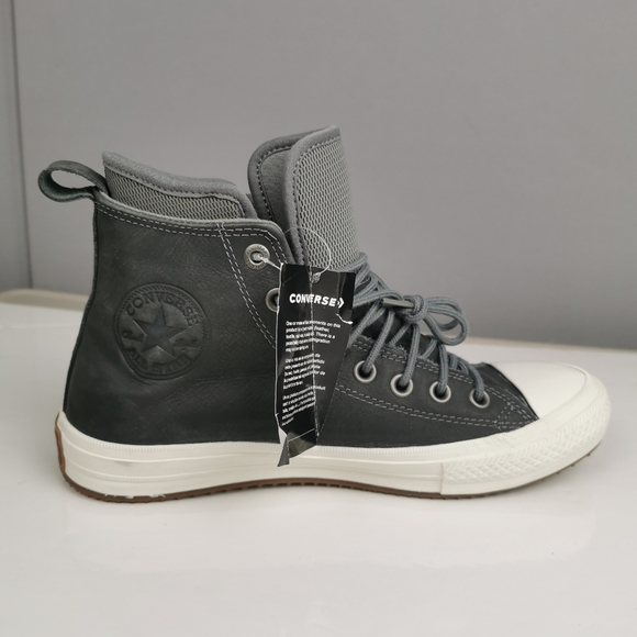 Converse Chuck Taylor Lunarlon Hi Top Leather  Sneakers  Men 7.5 Women 9.5 Gray - Picture 5 of 6